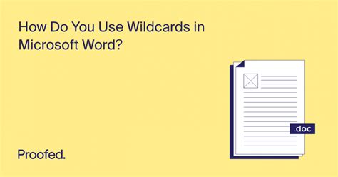How to Use Wildcards to Search a Document in .